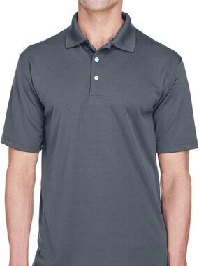 NEW Ultraclub Men’s Charcoal Performance Polo Shirt